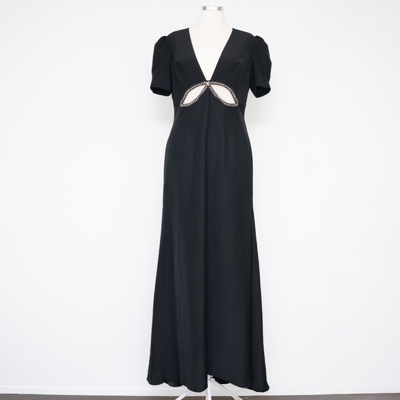 Ieena for Mac Duggal -  leena Rhinestone Cutout Sheath Gown - Picture 2 of 10